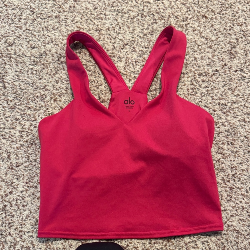 Alo Red airbrush top